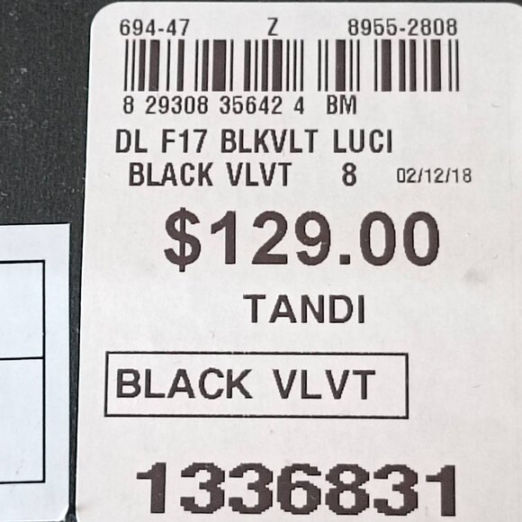 Design Lab Black Velvet Ankle Boots Size 8 - Style Tandi - Picture 4 of 8